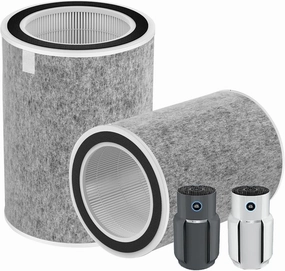2Pack HP302 HP201 Replacement Filter Compatible with Shark HP200 Series &HC502 Air Purifier MAX,HP200 Series HP202 HP201 &HP232 Filter Cleans Up to 99.98% Particles #HE2FKBAS,HE2FKBASMB