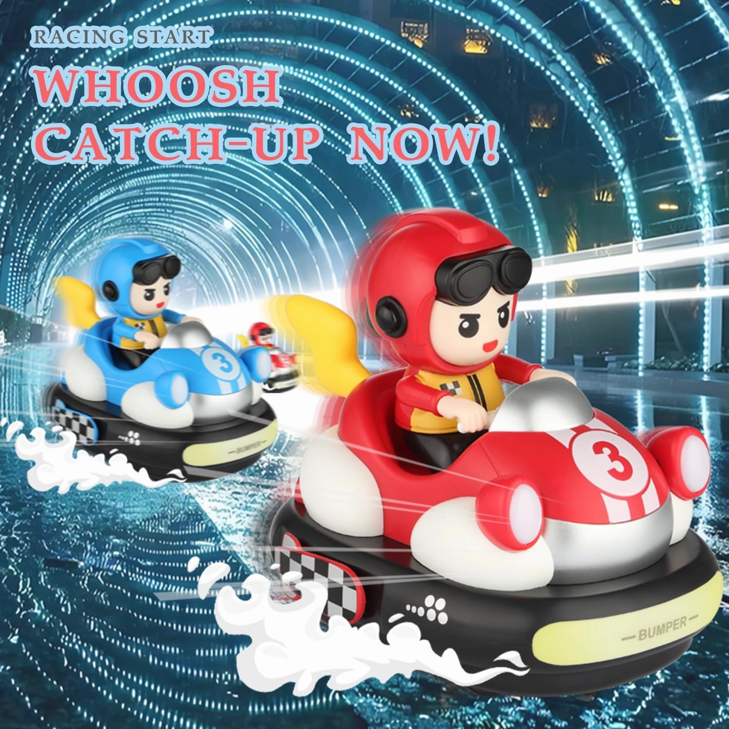 2Pcs Remote Control Cars Toys, Rechargeable RC Speed Bumper Cars, Mini Remote Controlled Ejector Vehicles for Kids Ages 3-8 with Parental Guidance, Birthday Toy Gifts for Toddler Child Teen