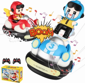 2Pcs Remote Control Cars Toys, Rechargeable RC Speed Bumper Cars, Mini Remote Controlled Ejector Vehicles for Kids Ages 3-8 with Parental Guidance, Birthday Toy Gifts for Toddler Child Teen
