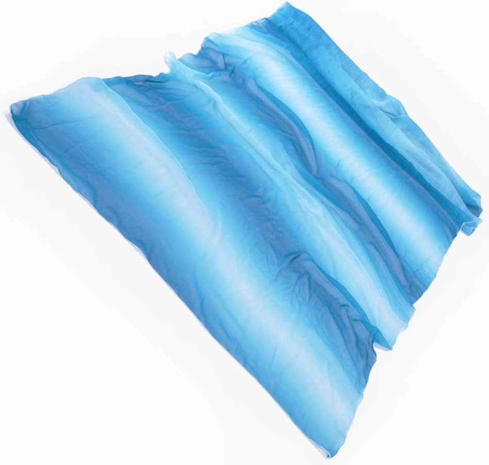 2Pcs Silk Veils Poi Chain Balls Women Belly Dance Poi Streamer Throw Ball Stage Props
