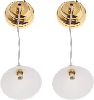 2X 1/12 Dollhouse Miniature Fruniture Mini Ceiling Lamp Tiny Battery Operated Bedroom Living Room Decoration Accessories