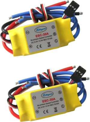 30a Brushless Speed Controller ESC for X525 Multicopter Helicopter Airplane(Pack of 2pcs)