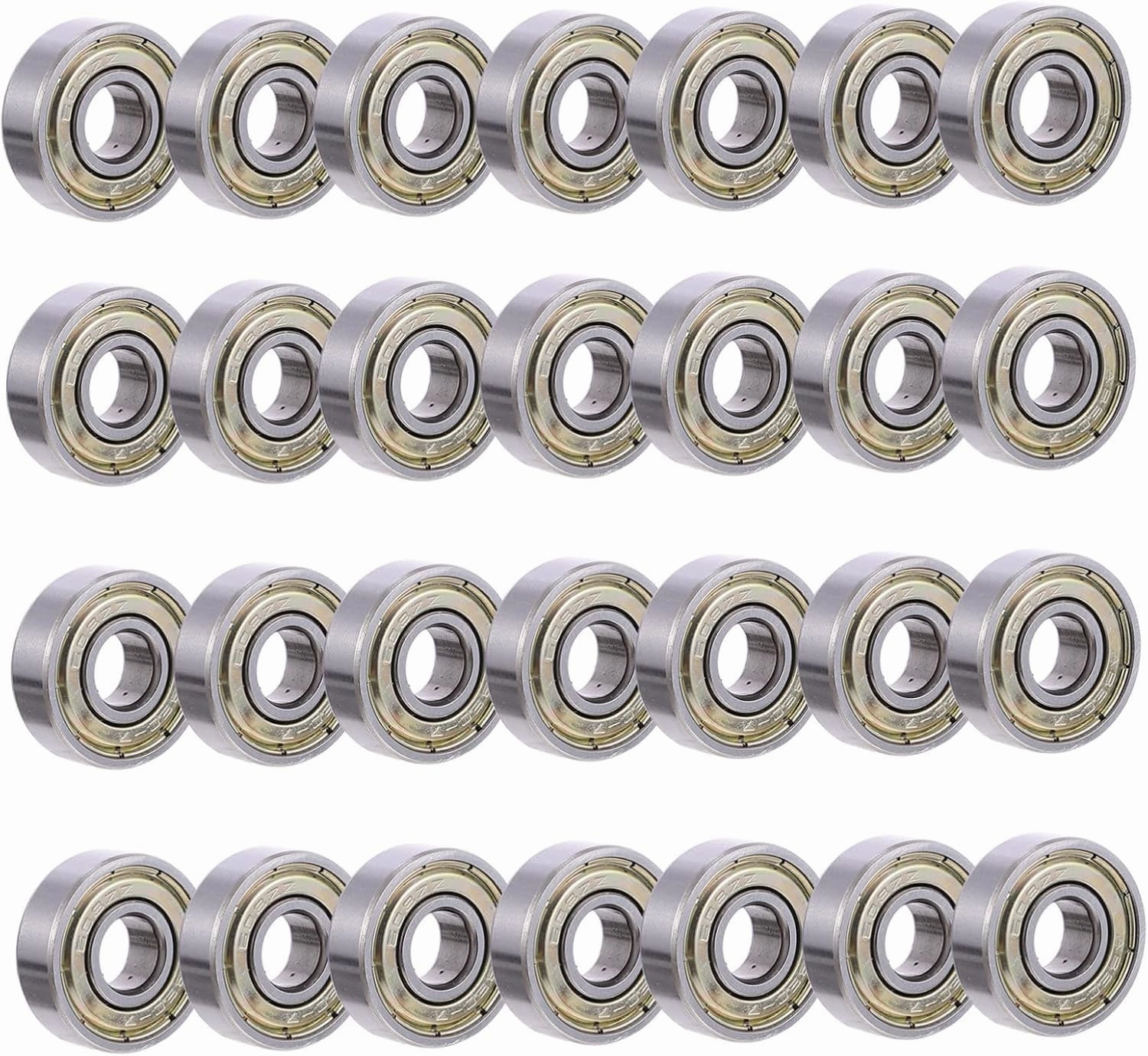 32pcs Stainless Steel Skateboard Wheel Bearings Skateboard Ball Bearings Set for Scooter Roller Skates
