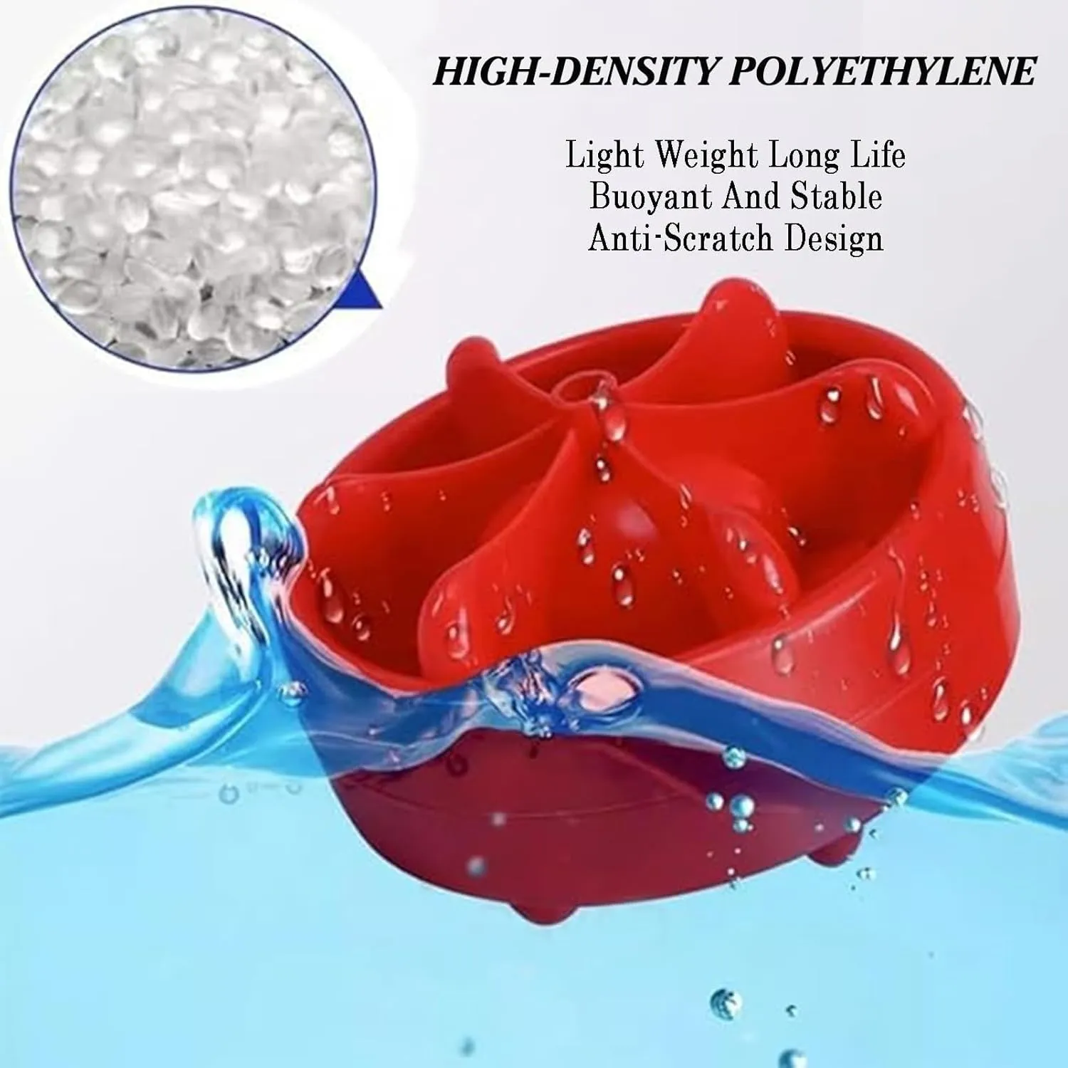 3.3ft - 60ft Pool Safety Floats Pool Divider Rope High Buoyancy Safety Floating Rope Line, UV-Proof & Eco-Friendly Lane Separation Cord, Clearly Distinguish Between Waters(Nylon,18m/60ft)