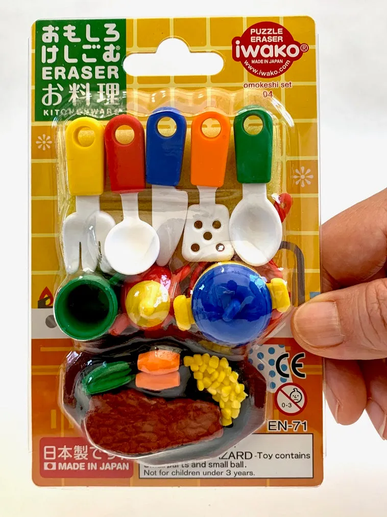 38340 IWAKO KITCHEN ERASER CARD-10 CARDS