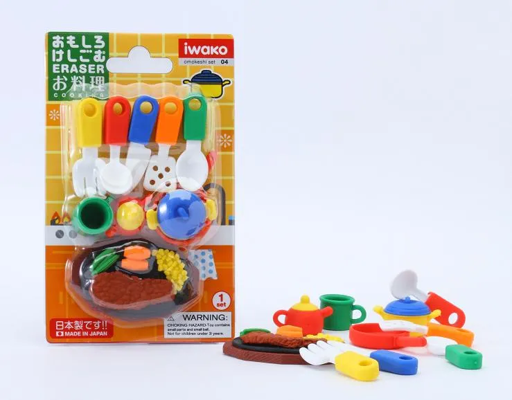 38340 IWAKO KITCHEN ERASER CARD-10 CARDS