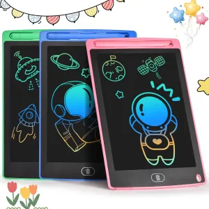 3PCS in 1 Pack LCD Writing Tablet for Kids, Toddler Toys for ages 3 4 5 6 7 8 Year Old Girls Boys, Christmas Stocking Stuffer Birthday Gifts for Teens, Doodle Board, Drawing Pads Learning Games Tablet