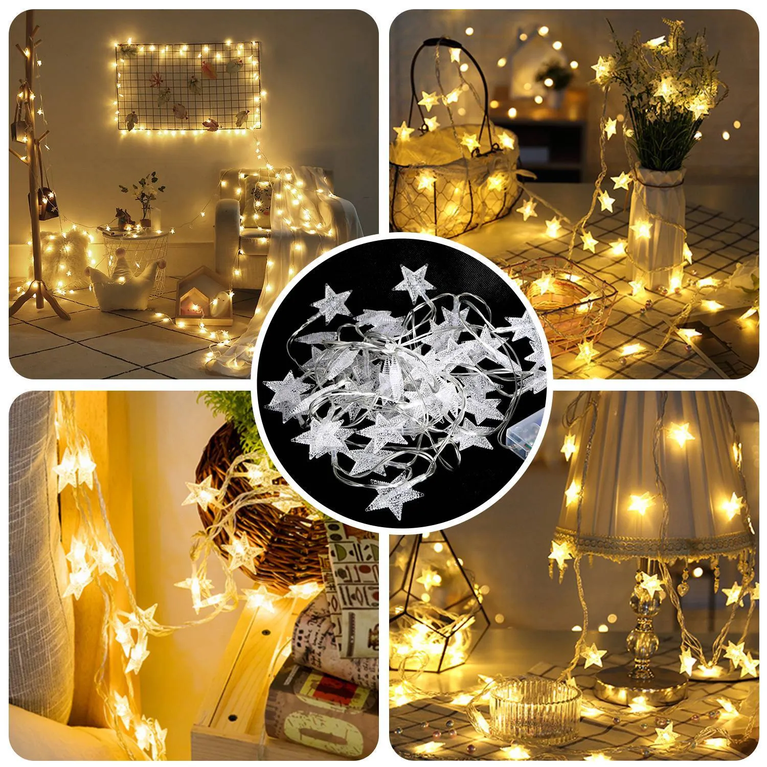 40-LED 13.12FT Star Fairy Lights