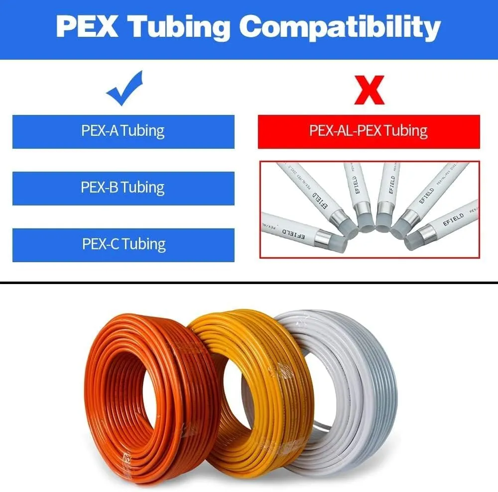 4/10 PEX Ball Valves, 3/4" PEX Brass Full Port Shut-off Ball Valve, Quarter Turn HOT (RED) COLD (BLUE) Water Stop (10pcs)