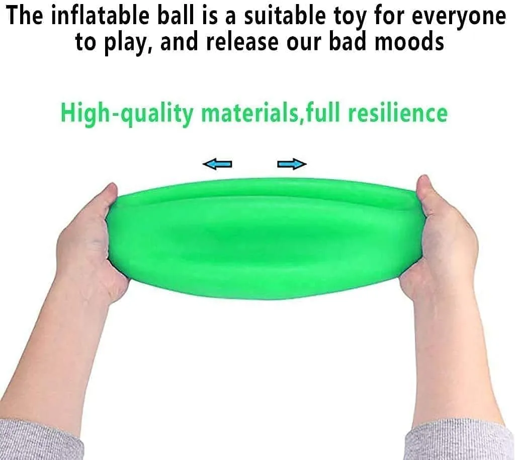 47'' Giant Bubble Ball for Adults Inflatable Fun Ball Water Injection Bubble Ball Balloons Beach Garden Ball Soft Rubber Ball for Outdoor Indoor Party (Green)