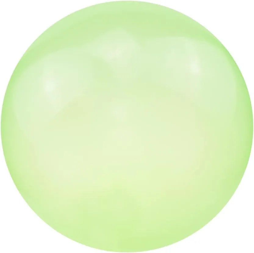 47'' Giant Bubble Ball for Adults Inflatable Fun Ball Water Injection Bubble Ball Balloons Beach Garden Ball Soft Rubber Ball for Outdoor Indoor Party (Green)