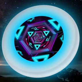 49LEDs Flying Disc Toy, 3 Smart Modes, Light Up Ultimate 175g Flying Disc, Rechargeable, Glow in The Dark Perfect for Parks/Camping/Backyards/Beach Outdoor Cool Games Camping Gift
