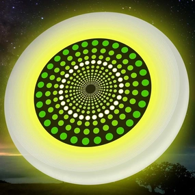 49LEDs Flying Disc Toy, 3 Smart Modes, Light Up Ultimate 175g Flying Disc, Rechargeable, Glow in The Dark Perfect for Parks/Camping/Backyards/Beach Outdoor Cool Games Camping Gift