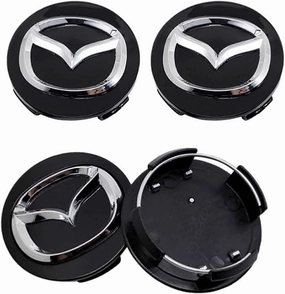 4Pcs Car Hub Centre Caps for Mazda Biante 60mm,Wheel Center Caps Waterproof DustProof Wear Resistant Protectors Exterior Trim Accessories