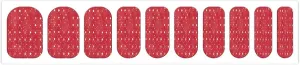 50 Pieces 5 Sheets Full Wrap Nail Stickers Red Polka Dot Print Self Adhesive Fingernail Strips Manicure Kit for Women DIY Art