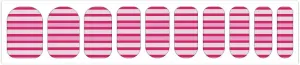 50 Pieces 5 Sheets Full Wrap Nail Stickers Rose Red Stripe Print Self Adhesive Fingernail Strips Manicure Kit for Women DIY Art
