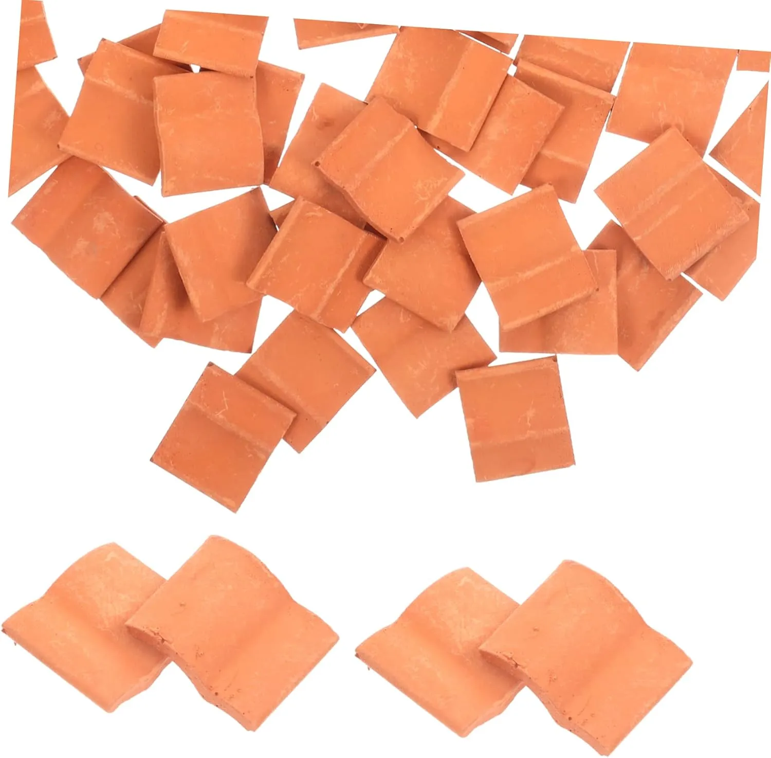 50pcs Miniature Roof Tiles for Boys and Girls Tiny Building Blocks for Models Landscapes Safe Design for Creative Play for Dollhouse Decoration Imaginative Projects