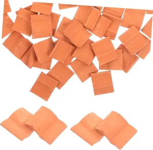 50pcs Miniature Roof Tiles for Boys and Girls Tiny Building Blocks for Models Landscapes Safe Design for Creative Play for Dollhouse Decoration Imaginative Projects