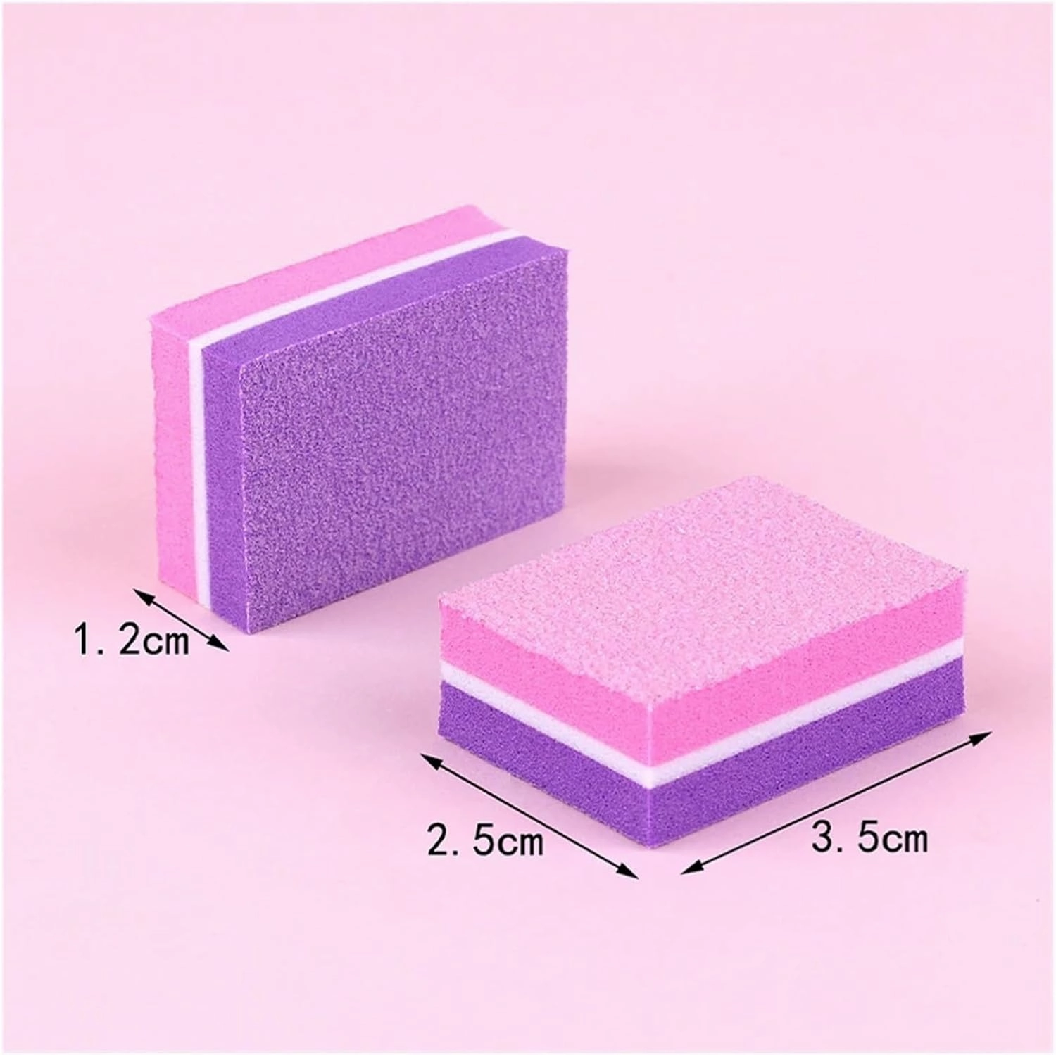 50pcs Nail File Buffer 100/180 Grit Colorful Sponge Double Sided Polisher Cuticle Remover Emery Board Files Manicure Tool(Blue-Purple)