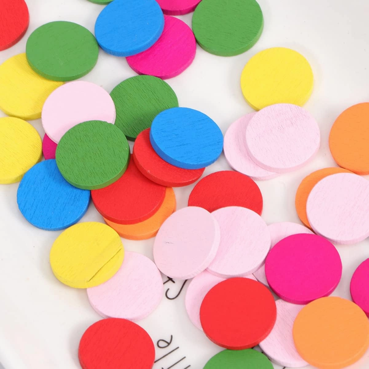 600pcs Colorful Round Wooden Discs Educational Toy for Math Learning Safe Smooth Finish for Group Activities and Small Hands Fun Learning Tools