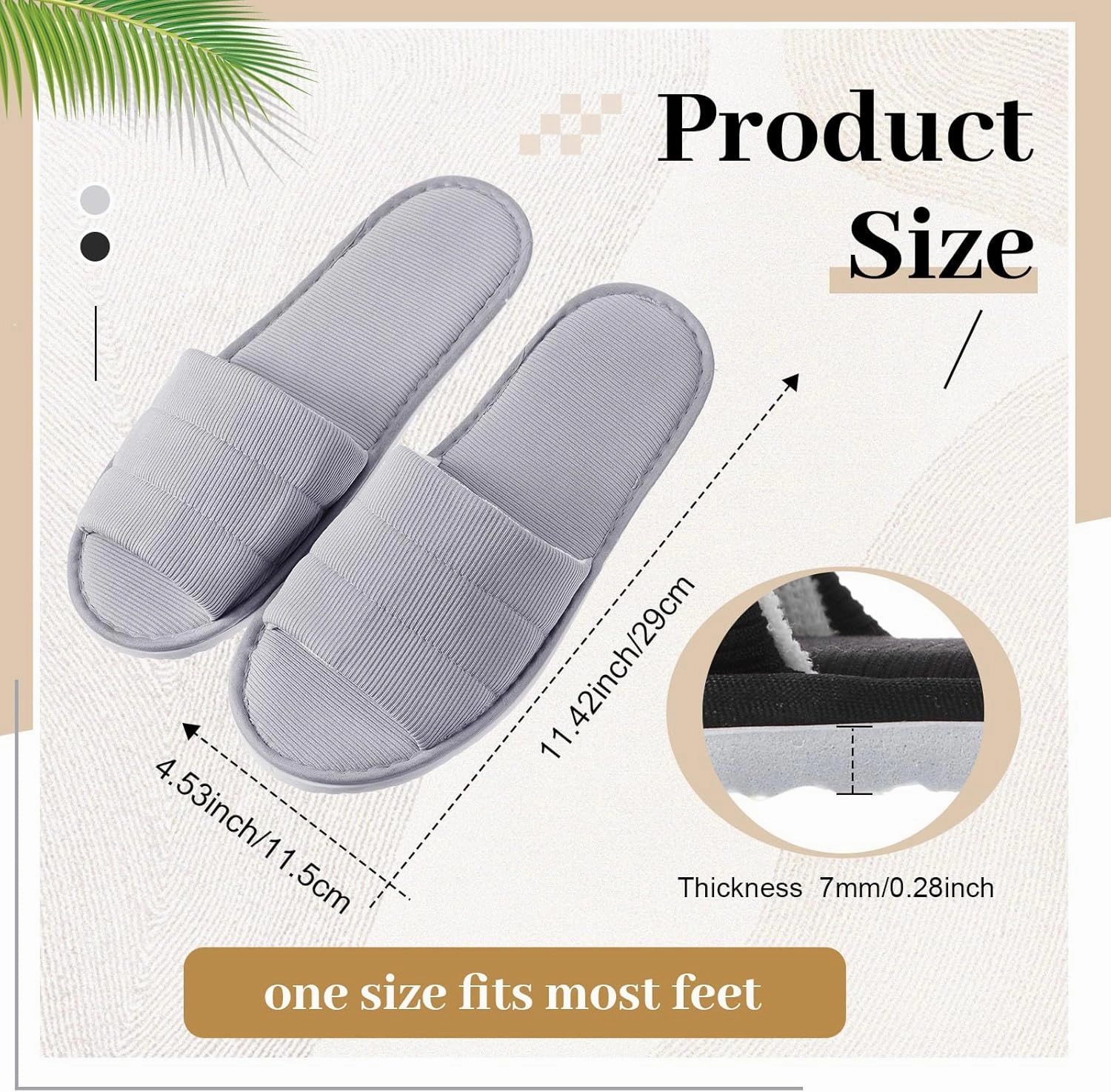6 Pairs Disposable Slippers Bulk for Guests Comfortable House Spa Hotel Indoor Travel Slippers Women Men