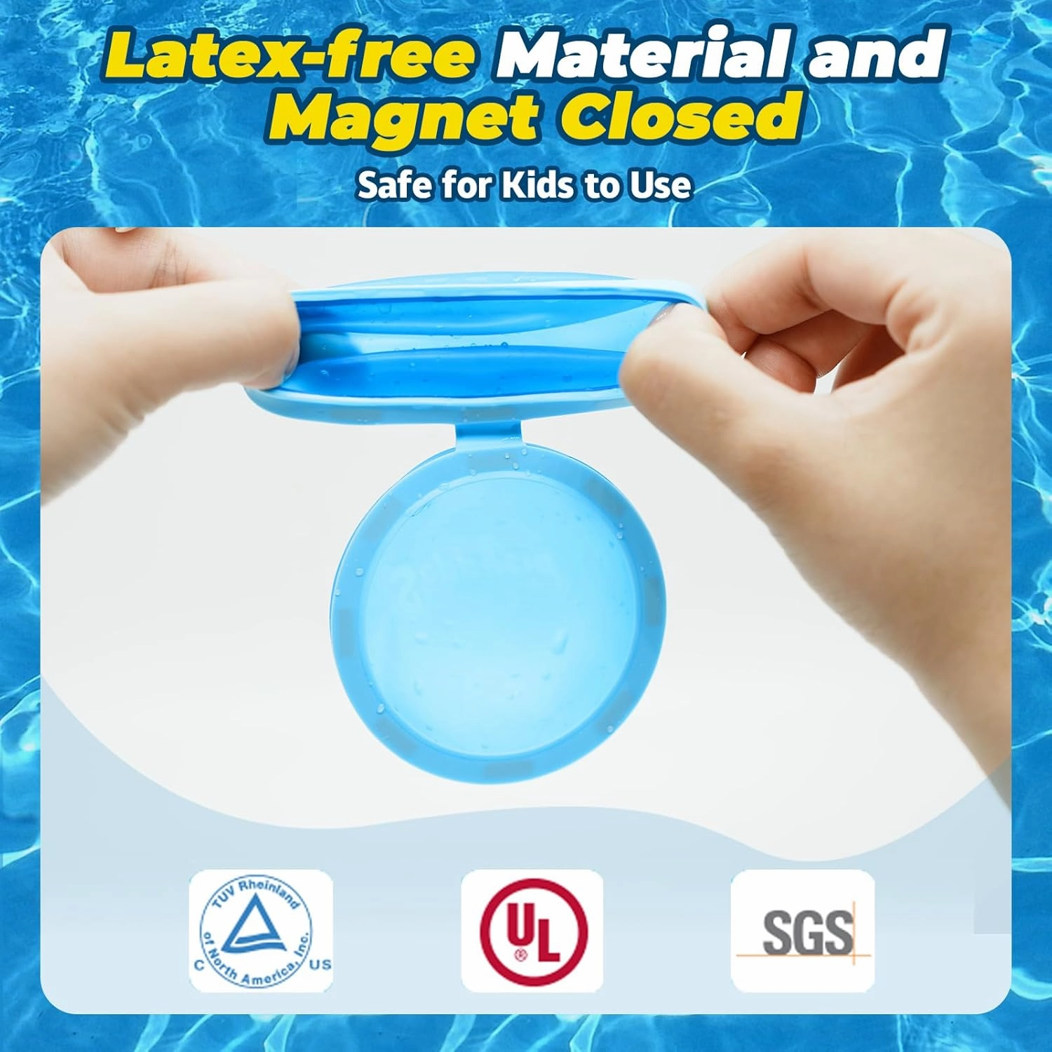 6Pcs Reusable Water Balloons, Magnetic Water Balls Quick Fill, Self-Sealing Water Fight Toys for Kids Outdoor Games, Summer Pool Beach Party Fun