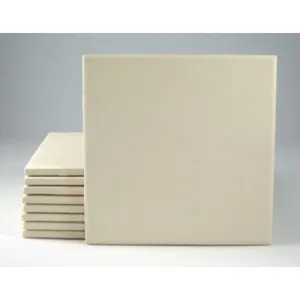 6" Square Bisque Tiles: 7/32 Thick: Case Of 50 Unglazed