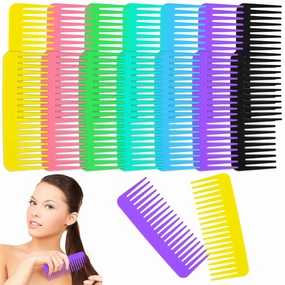 70 Pcs Wide Tooth Detangling Comb for Curly and Long Hair - Styling Shampoo Tool for Dry/Wet Hair, No Handle, for Women, Men, and Kids
