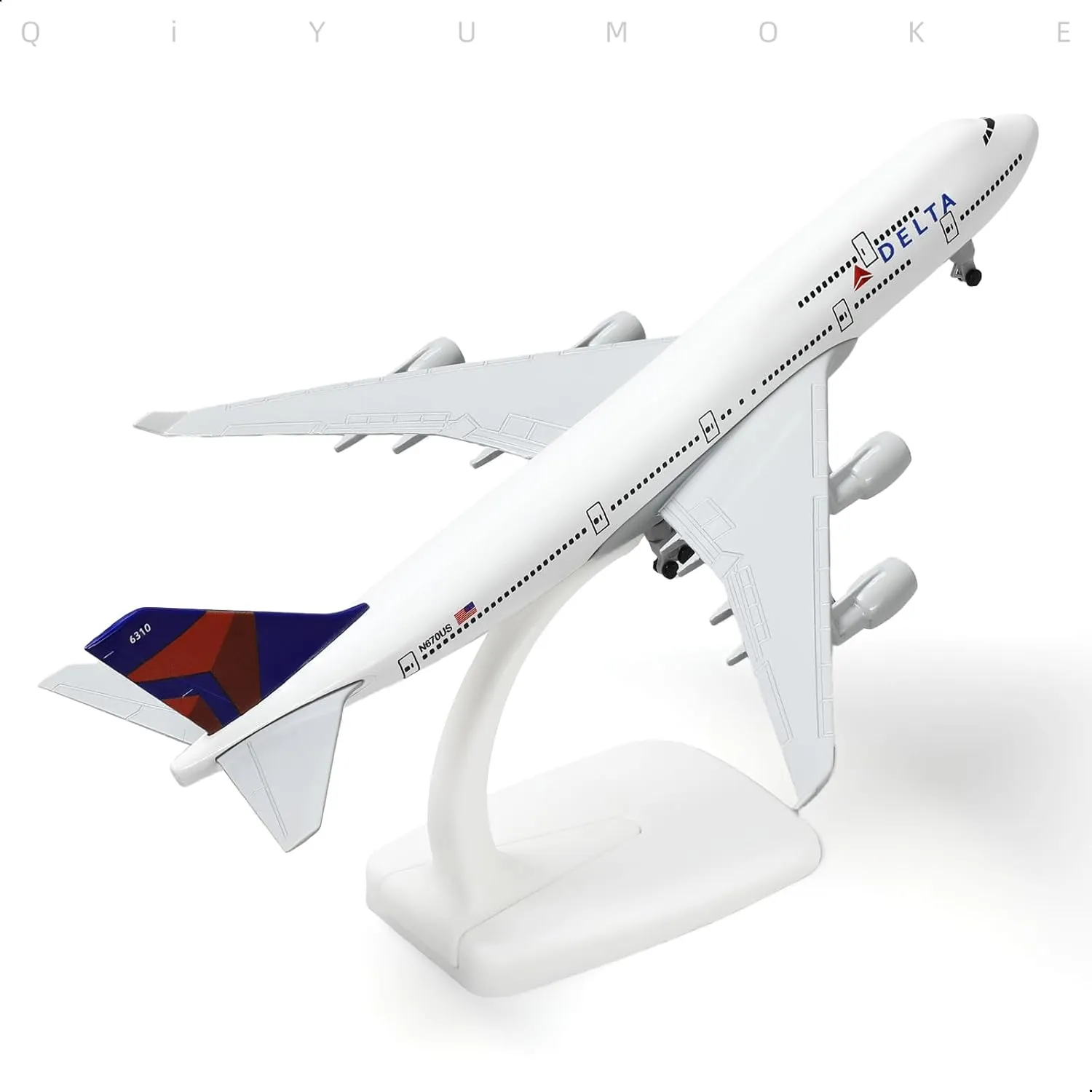 747 Model Airplane 1/300 Diecast Metal Airplane Model Kits (with Stand) Boeing 747 Airlines Plane for Aviation Enthusiasts Gifts, Display Collections or Desk Decor -8 inches L