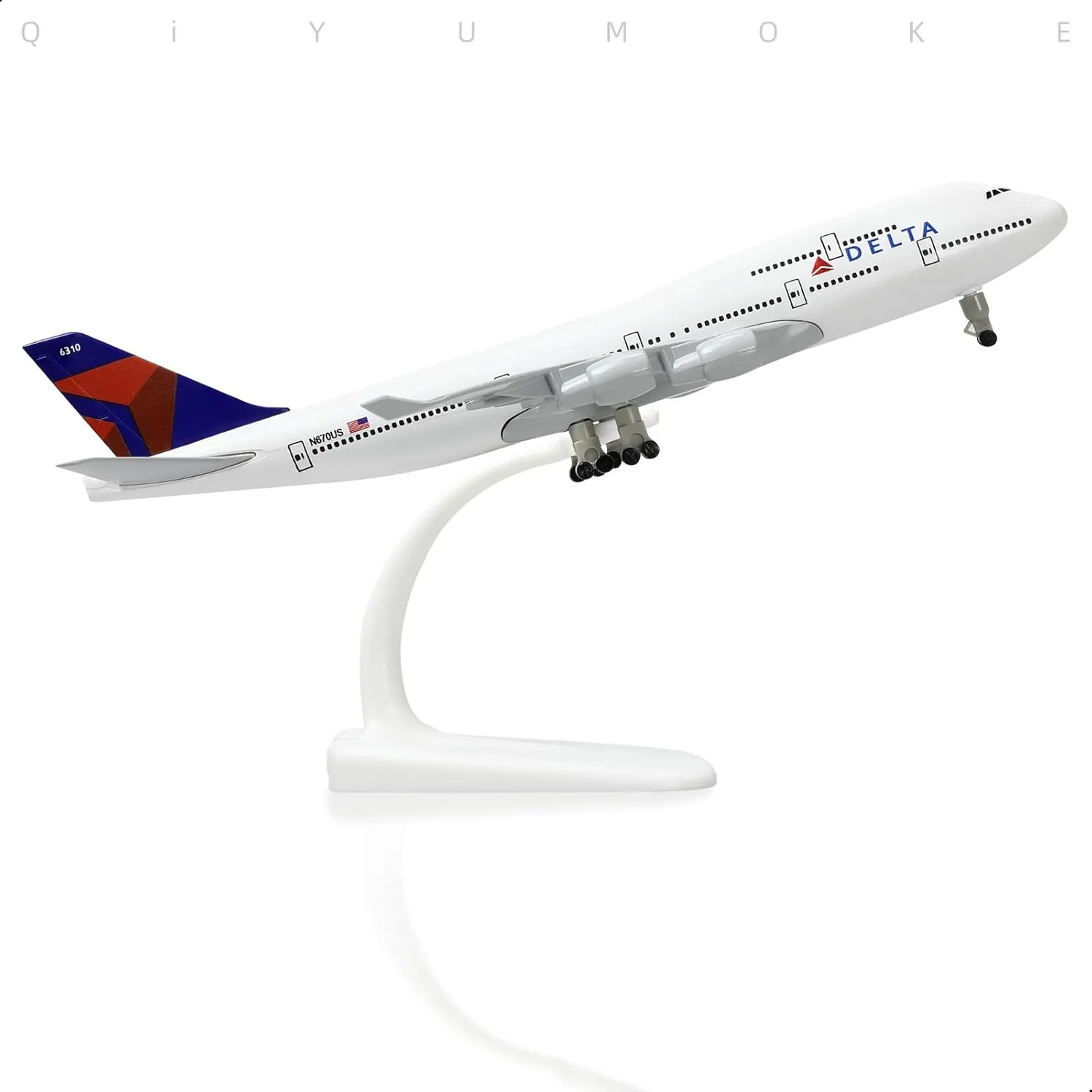 747 Model Airplane 1/300 Diecast Metal Airplane Model Kits (with Stand) Boeing 747 Airlines Plane for Aviation Enthusiasts Gifts, Display Collections or Desk Decor -8 inches L