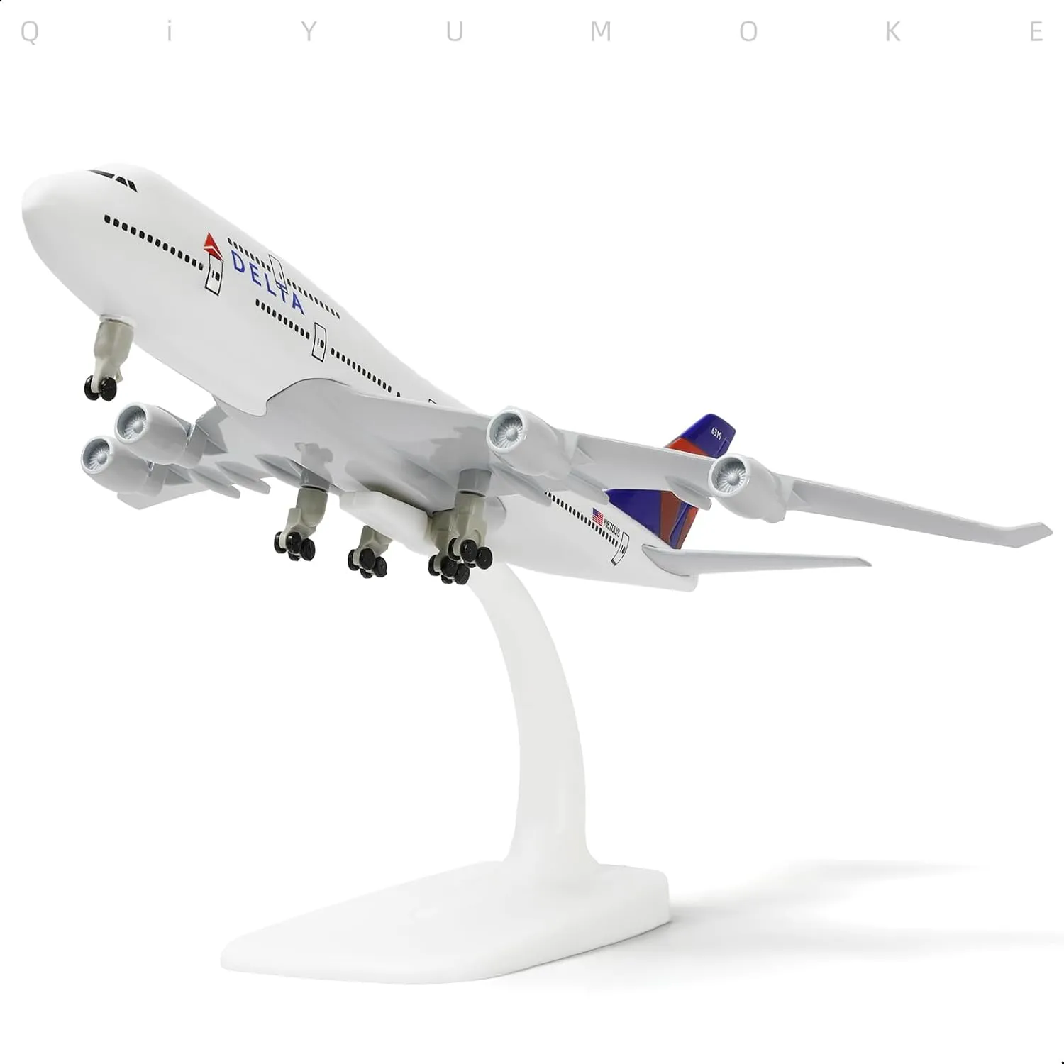 747 Model Airplane 1/300 Diecast Metal Airplane Model Kits (with Stand) Boeing 747 Airlines Plane for Aviation Enthusiasts Gifts, Display Collections or Desk Decor -8 inches L