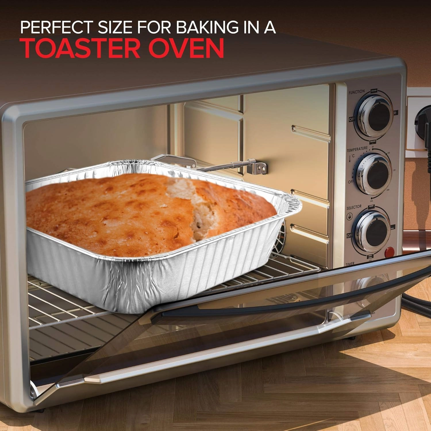 8x8 Foil Pans (50 Pack) 8 Inch Square Aluminum Pans - Foil Pans - Disposable Food Containers Great for Baking Cake, Cooking, Heating, Storing, Prepping Food