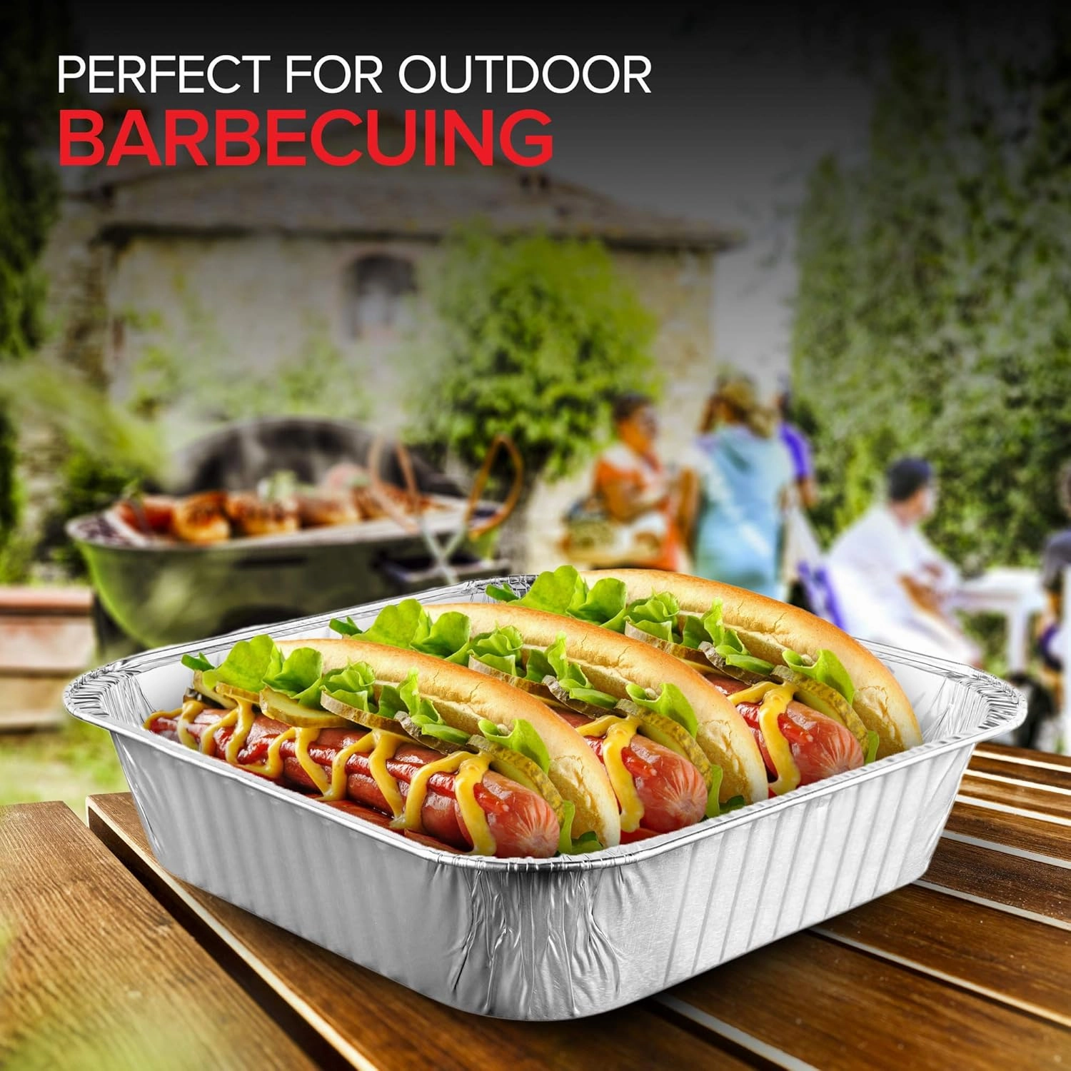 8x8 Foil Pans (50 Pack) 8 Inch Square Aluminum Pans - Foil Pans - Disposable Food Containers Great for Baking Cake, Cooking, Heating, Storing, Prepping Food