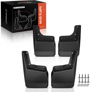 A-Premium Set of 4PCS Mud Flaps Splash Guards Mudguards Mudflaps with Hardware Kits Accessories Compatible with Hummer H2, 2003 2004 2005 2006 2007 2008 2009, Front and Rear(Driver & Passenger Side)