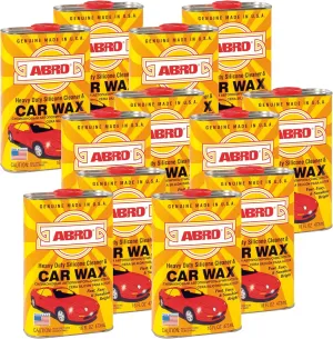 ABRO Car Wax Siliconized Liquid, Heavy Duty Silicone Cleaner & Wax, Safely Protects Car Finish, Removes Tree Sap, Road Film, & More, Ideal for Cars, Appliances, Chrome Fixtures, Ceramic Tile & More