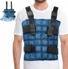 Adjustable Lightweight Vest (Navy Blue) with Ice Cells, Full Body Heat Relief for Riding, Running