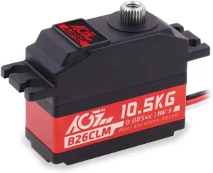 AGFRC 10.5KG Digital Coreless RC-Servo-Motor - High Speed Servo with Aluminum Middle Shell Titanium Gear for 1/12 on Road Small Planes RC Car Helicopter (B26CLM V2)