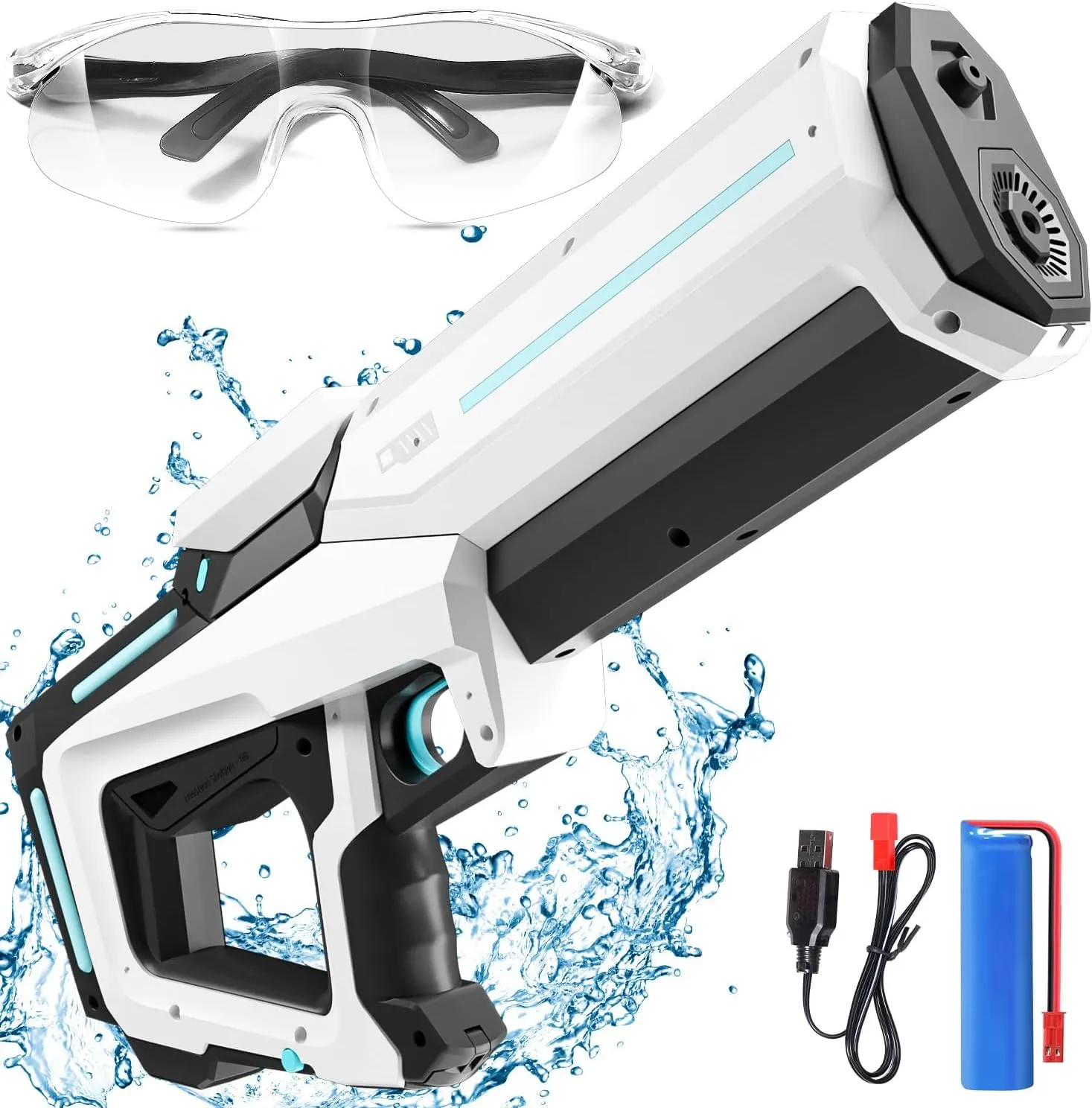 AICase Electric Water Guns for Adult Kid,Strongest Auto Water Pistol with Waterproof Design Auto Water-Sucking, 26-32 FT Range Battery Powered Water Squirt, Summer Outdoor Swimming Pool Water Toy 2025