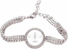 Aircraft Line Structure Art Deco Fashion Tennis Chain Anklet Bracelet Diamond Jewelry