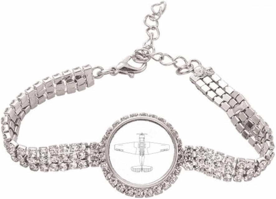 Aircraft Line Structure Art Deco Fashion Tennis Chain Anklet Bracelet Diamond Jewelry