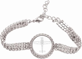 Aircraft Line Structure Art Deco Fashion Tennis Chain Anklet Bracelet Diamond Jewelry