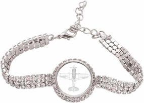 Airplane Weapon Structure Tennis Chain Anklet Bracelet Diamond Jewelry