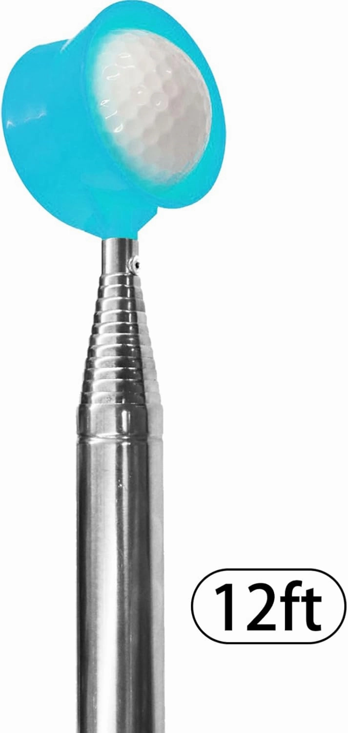 Aislor 6-12 Section Telescopic Golf Ball Retriever, Stainless Steel, Anti-Rust, Improve Your Golfing Efficiency