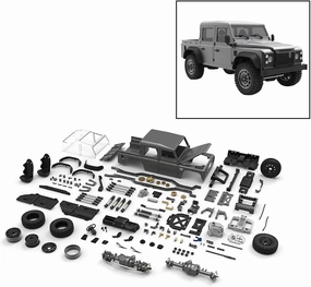 All Metal Electric RC Simulation Off-Road Vehicle, Capo CUB1 1:18 4WD Crawler Pickup Truck Model with Differential Lock and High Low Gears, Suitable As a Gift for Adults and Teens - KIT Version
