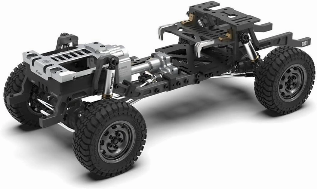 All Metal Electric RC Simulation Off-Road Vehicle, Capo CUB1 1:18 4WD Crawler Pickup Truck Model with Differential Lock and High Low Gears, Suitable As a Gift for Adults and Teens - KIT Version