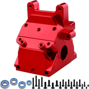 Aluminum Gearbox Case Set HD for 6S Arrma Kraton Typhon Notorious Outcast Mojave Infraction Felony Talion Limitless BLX, Replaces AR310854 (Red)