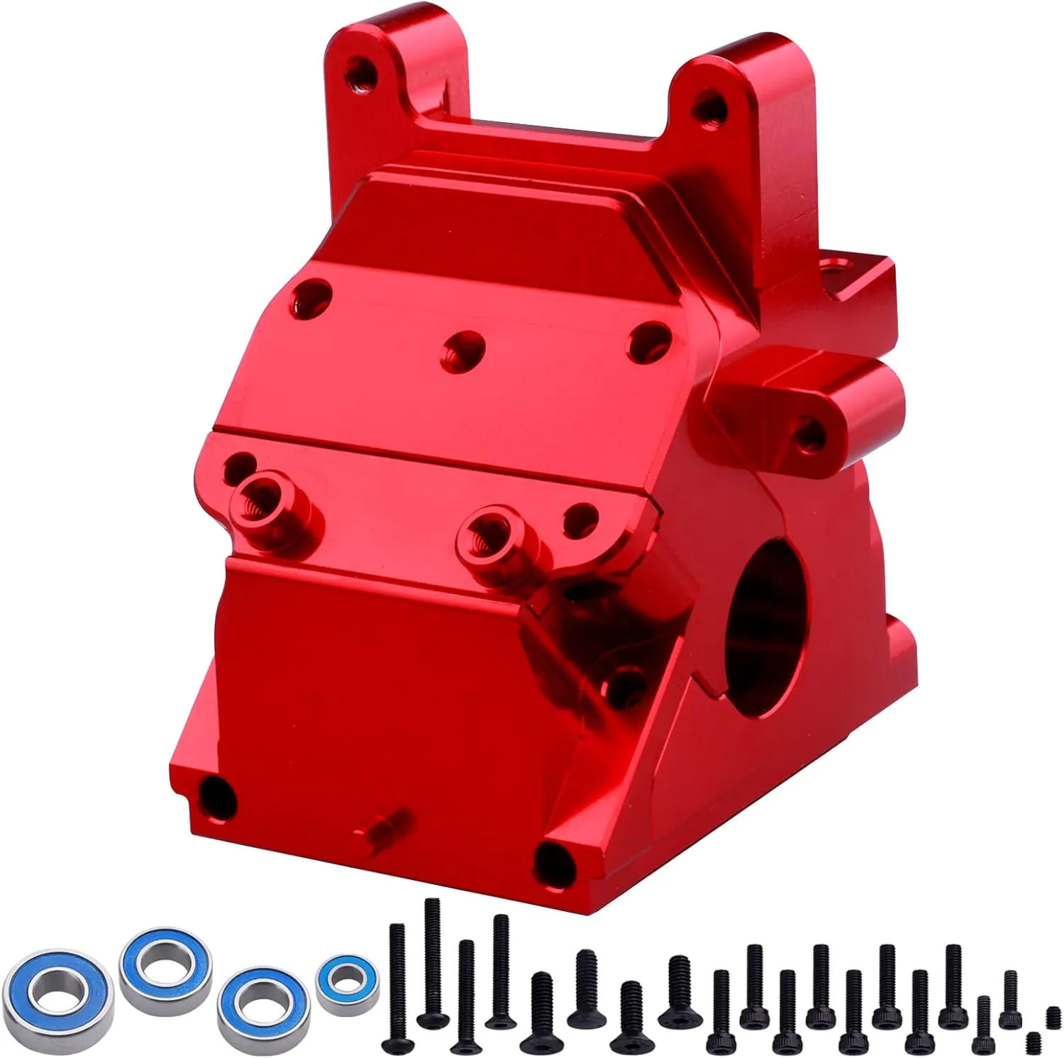 Aluminum Gearbox Case Set HD for 6S Arrma Kraton Typhon Notorious Outcast Mojave Infraction Felony Talion Limitless BLX, Replaces AR310854 (Red)