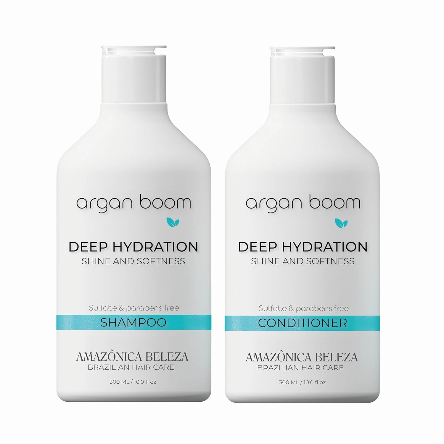 AMAZONICA BELEZA Argan Boom Shampoo and Conditioner for Moisturizing and Nourishing, Hydrate & Repair Dry Hair, Hidrata y Repara,10 Oz