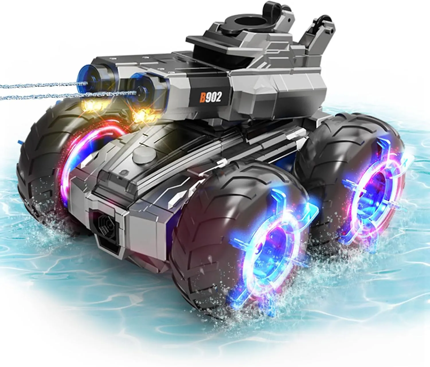 Amphibious Remote Control Car with Water Gun,Waterproof Monster Truck Toys,Rc Boat Summer Water Swimming Pool Toy,Gesture Sensing RC Stunt Cars,Birthday Gifts for Boys Girls Teens 8 9 10 11 12 13  yrs