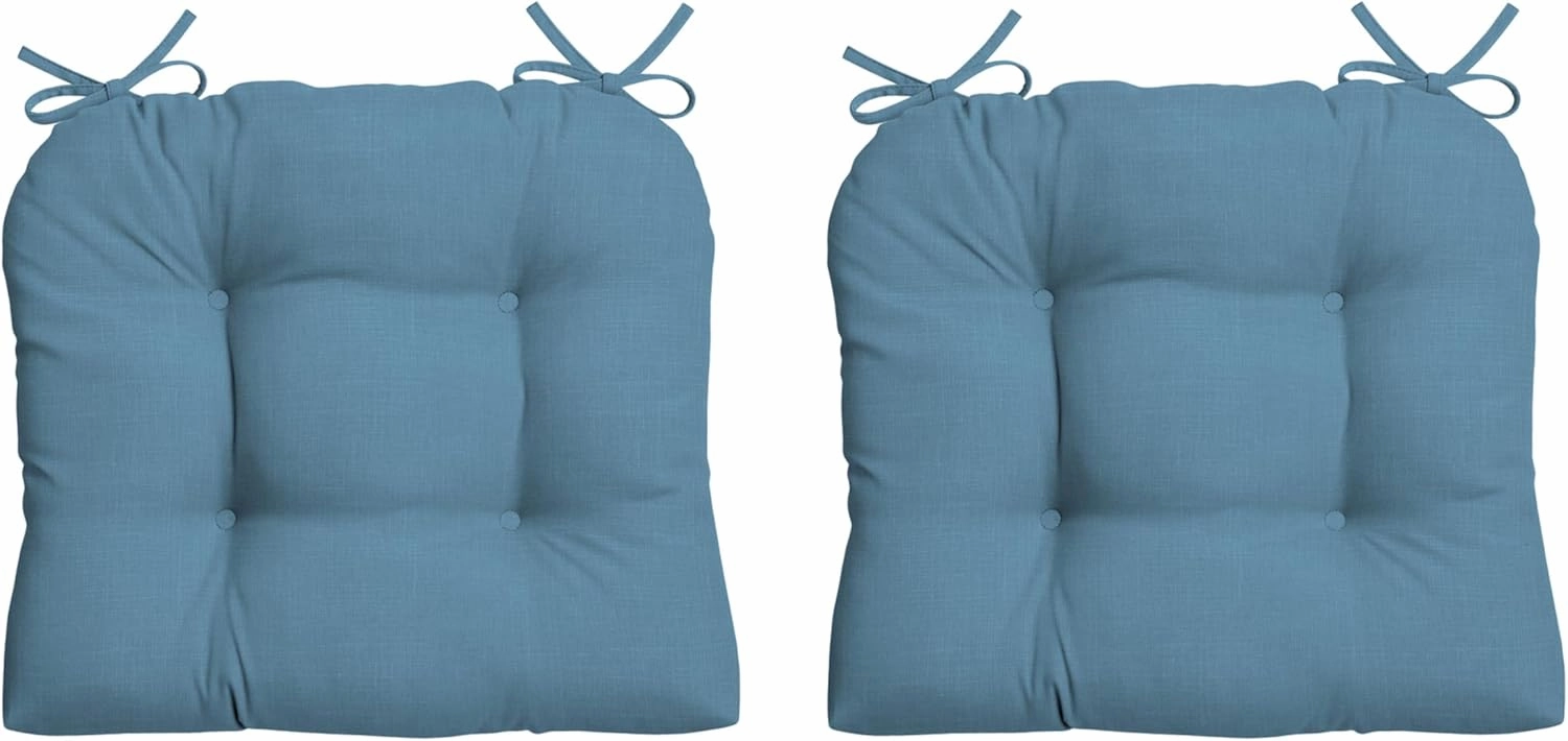 ARDEN Adirondack Chair Cushion, 2 Pack, 20 x 18, Rain-Proof, Fade Resistant, Cushion for Adirondack, Rocking and Outdoor Chairs 20 x 18, French Blue Texture